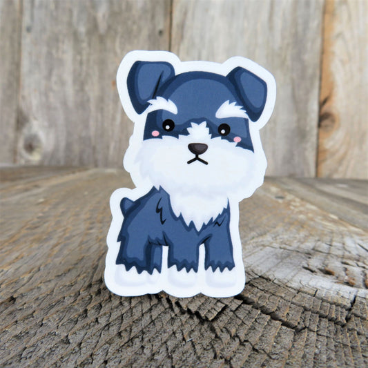 Schnauzer Puppy Sticker Decal Full Color Cartoon Waterproof Dog Lover Sticker for Car Water Bottle Laptop