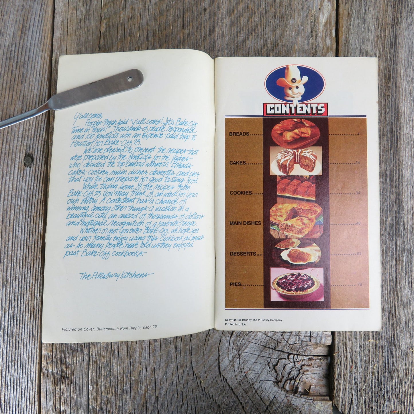 Bake Off Cook Book Pillsbury Winning Recipes 1972 Paperback Booklet Promo Grocery Store Booklet Vintage Cookies Cakes Advertising