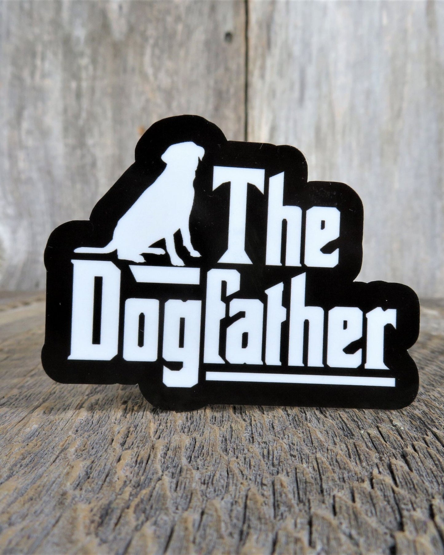 Labrador Golden Retriever Sticker The Dog Father Dog Dad Waterproof Sticker Godfather Lover Black White Water Bottle Laptop