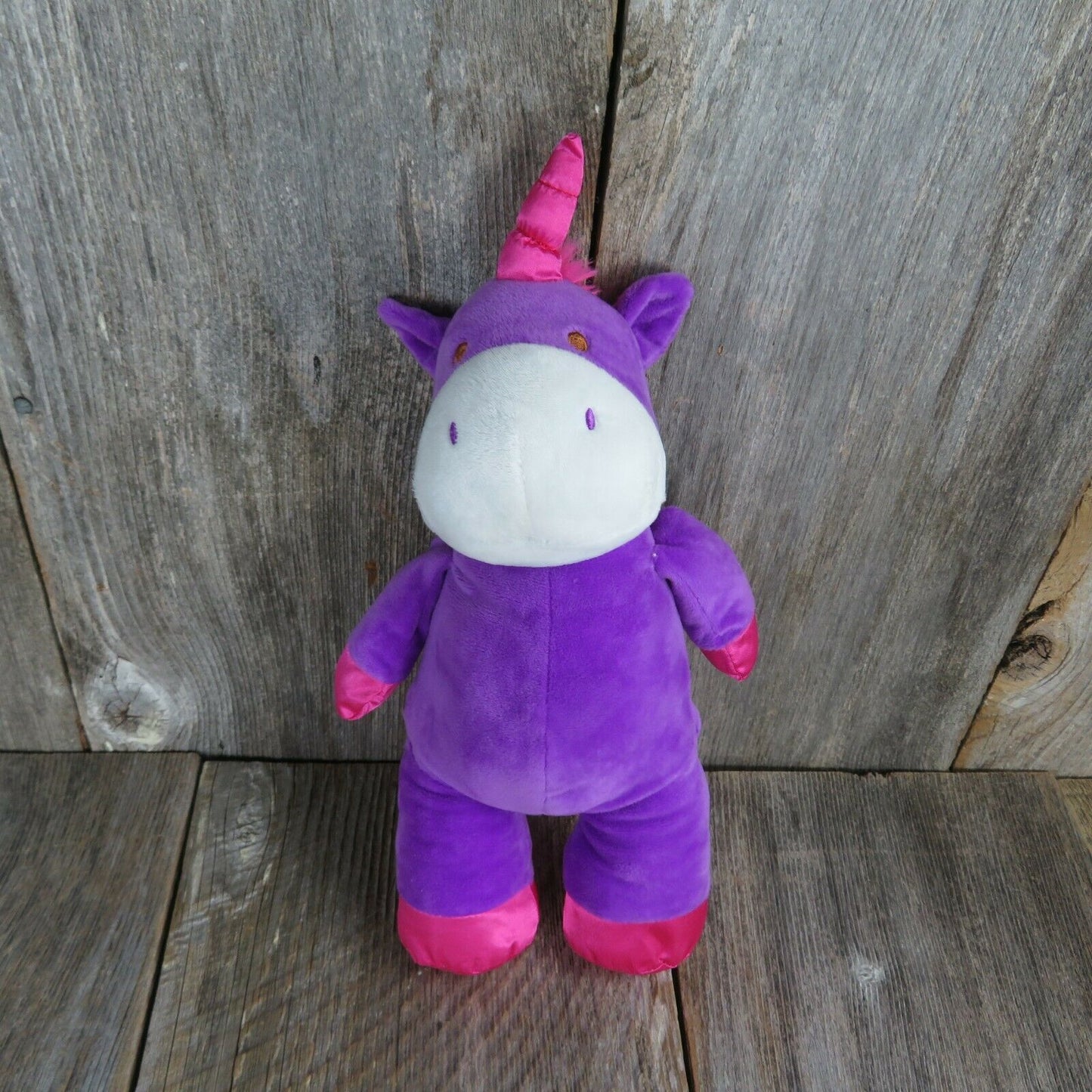 Purple Unicorn Plush Hot Pink Horn Sewn Eyes Kellytoy Easter Standing 2019