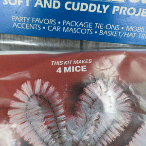Vintage Mice Craft Kit Chenille-etts Projects Blue Jay Brand Mouse Pipe Cleaner Chenille Art Kids Activities Made in USA