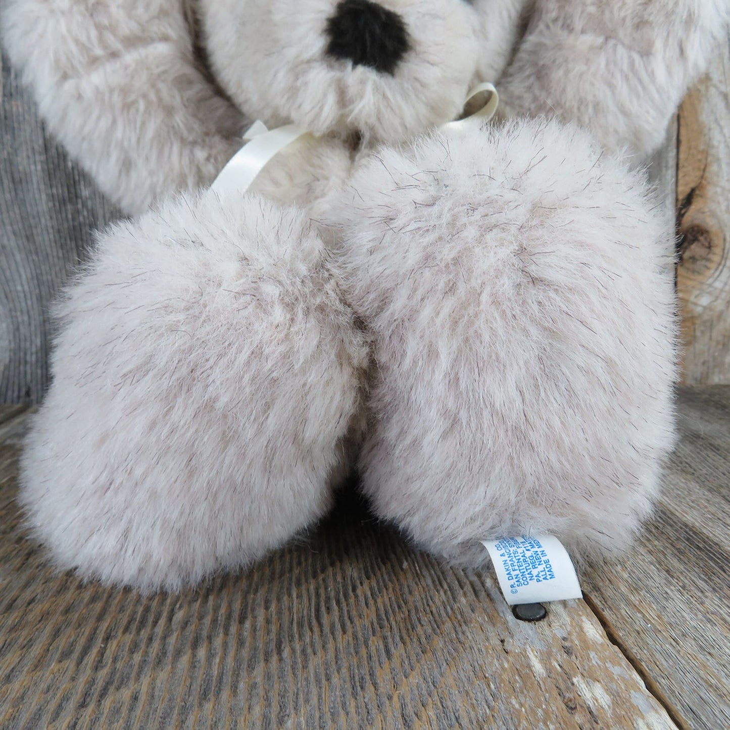 Vintage Teddy Bear Cuddles Plush Arms Up Gray Beige Stuffed Animal 1979