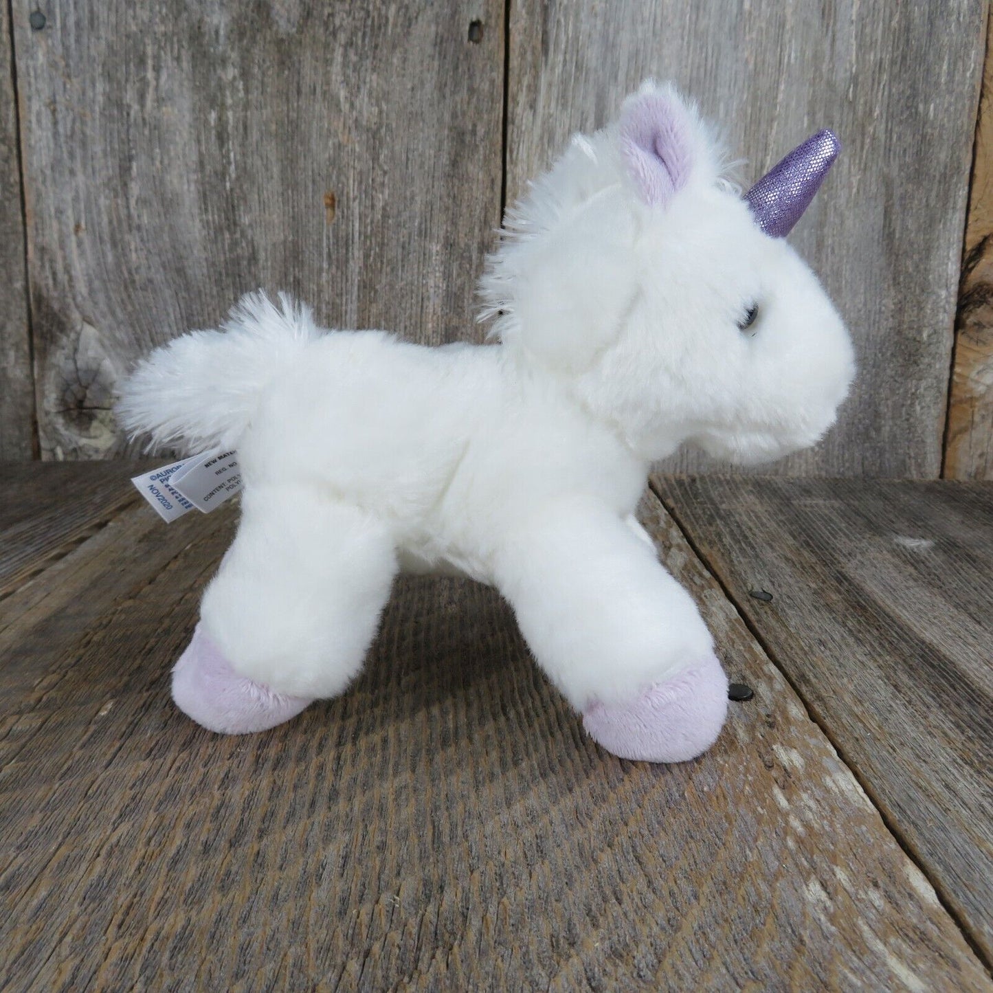 White purple Unicorn Plush Purple Feet Aurora Stuffed Animal 2020 – At  Grandma's Table