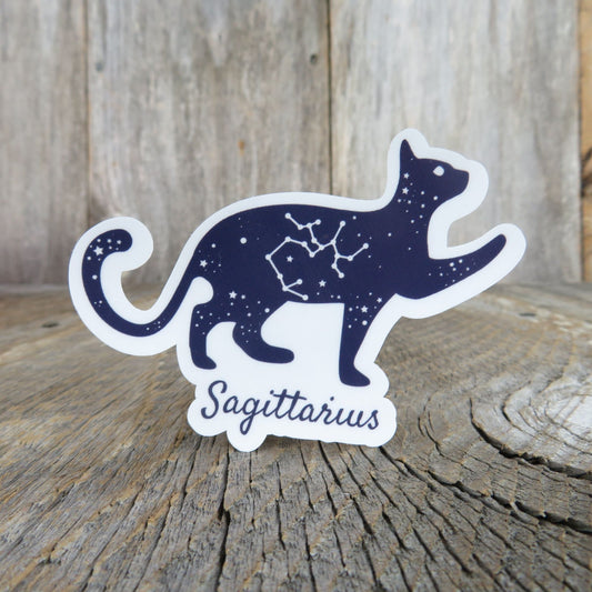 Birthday Sign Sagittarius Cat Sticker Cat Lover Astrology Star Sign Waterproof Star Chart