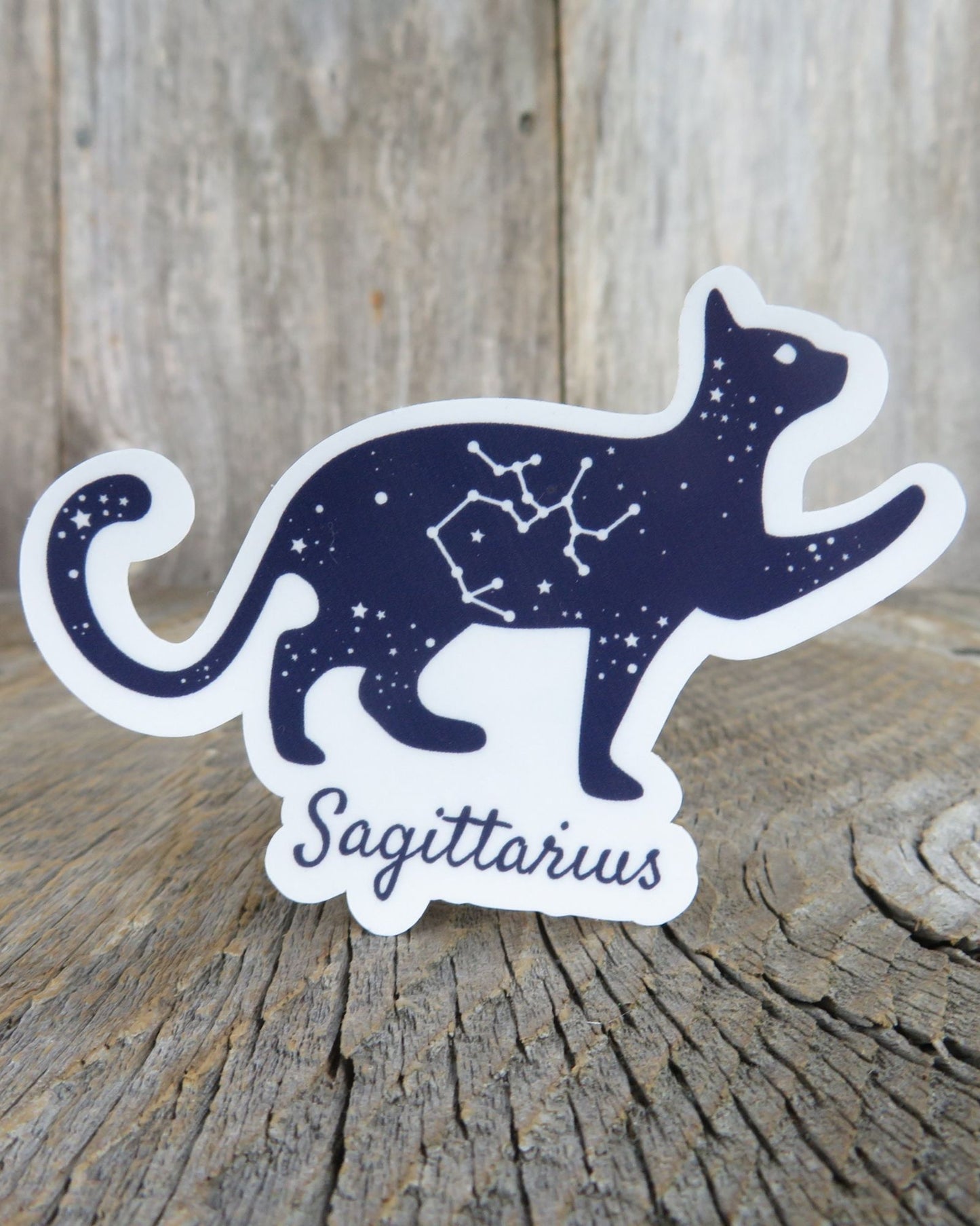 Birthday Sign Sagittarius Cat Sticker Cat Lover Astrology Star Sign Waterproof Star Chart