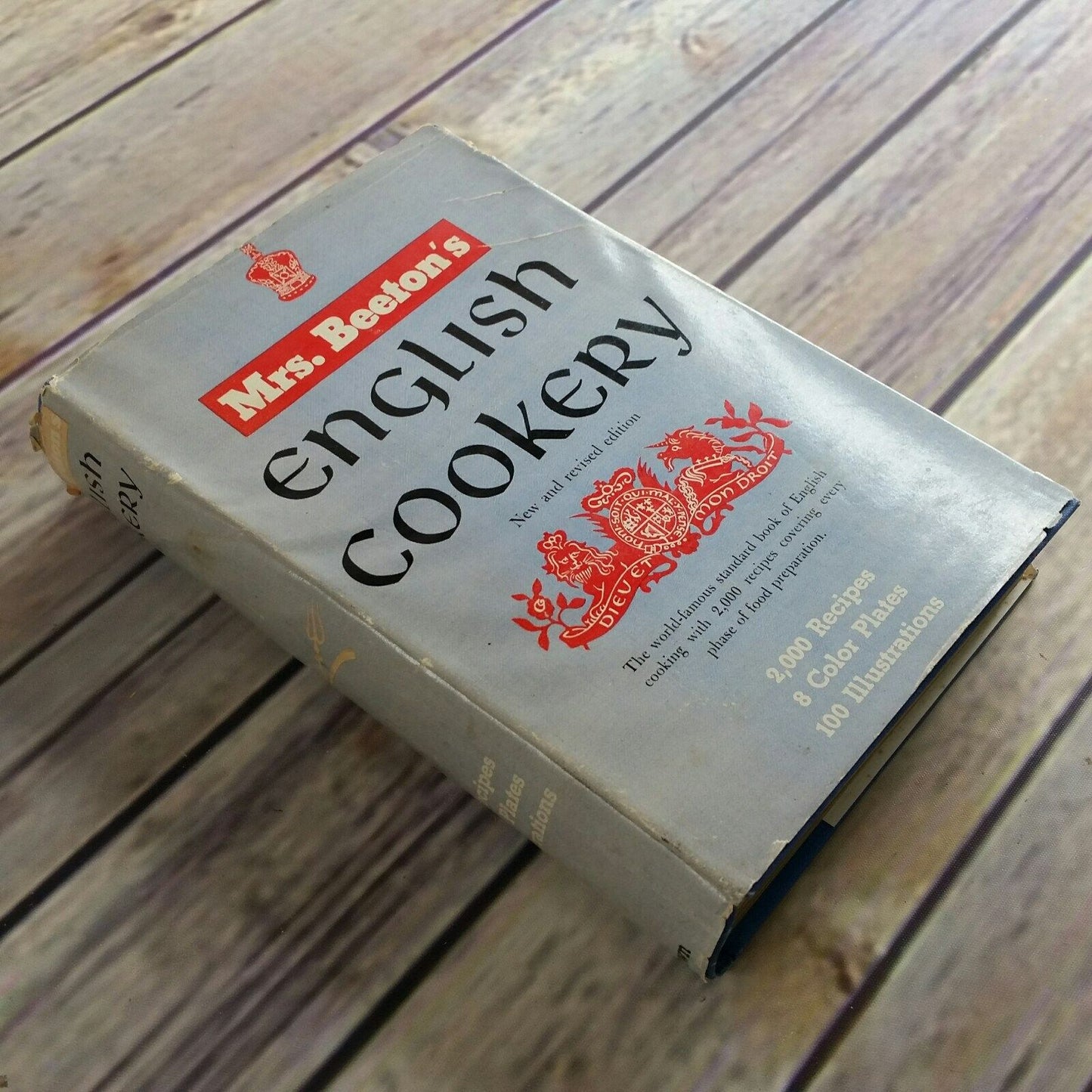 Vintage Cookbook English Cookery Recipes Hardcover with Dust Jacket Mrs. Beeton New and Revised Edition 1940s 1950s 1960s