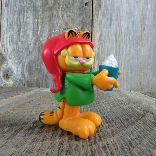 Garfield Hot Cocoa Chocolate Ornament American Greeting Cat Night Cap Christmas
