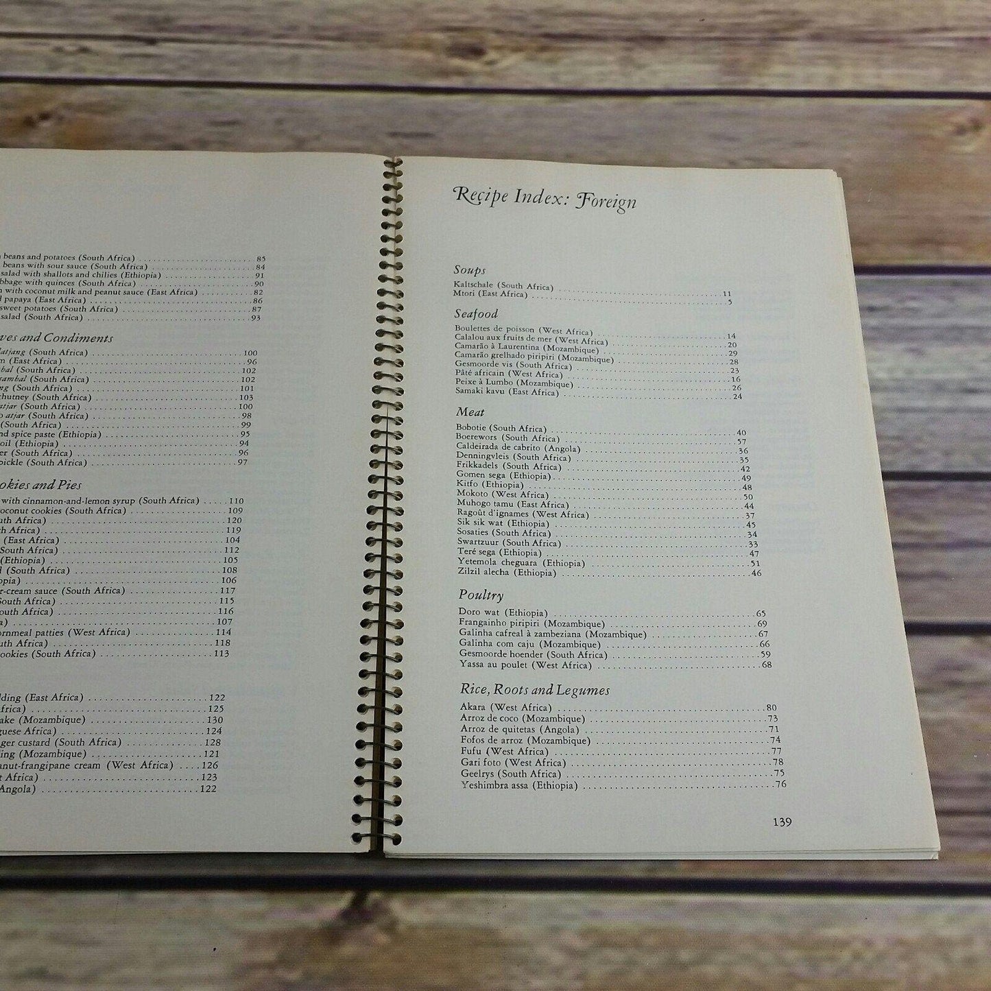 Vtg African Cookbook Recipes African Cooking Life Books Foods of the World 1970 Spiral Bound African Food Recipes