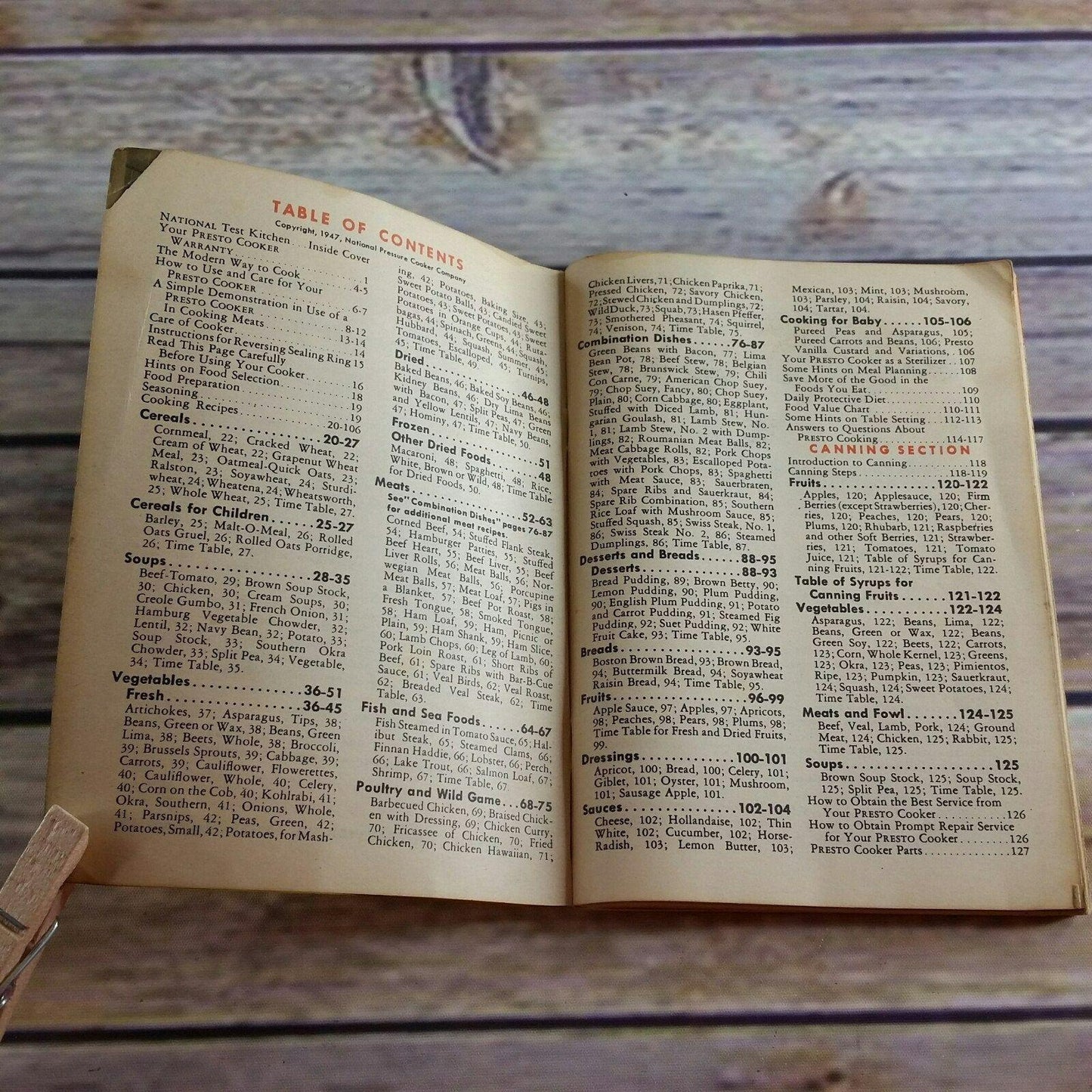 Vintage Cookbook National Presto Cooker Recipes Book Instructions Time Tables 1947 Canning Book Booklet Model 60