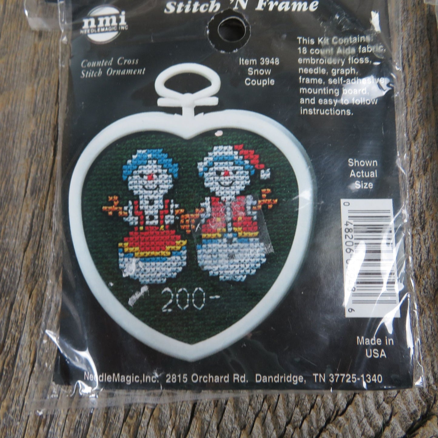 Vintage Stitch n Frame Counted Cross Stitch Ornament Kit Lot Christmas Snowman Needlemagic Inc Lot B