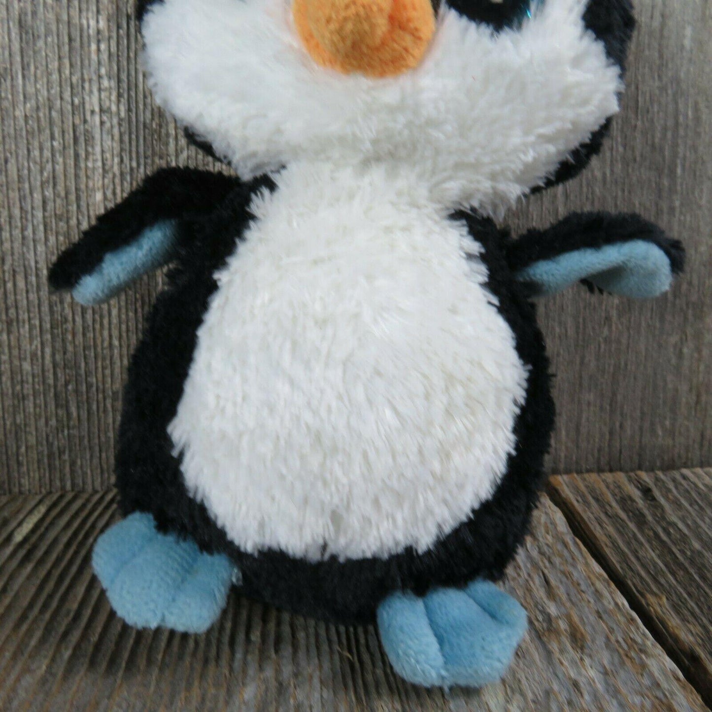 Penguin Plush Ty Beanie Boos Plush Waddles Blue Glitter Eyes Stuffed Animal