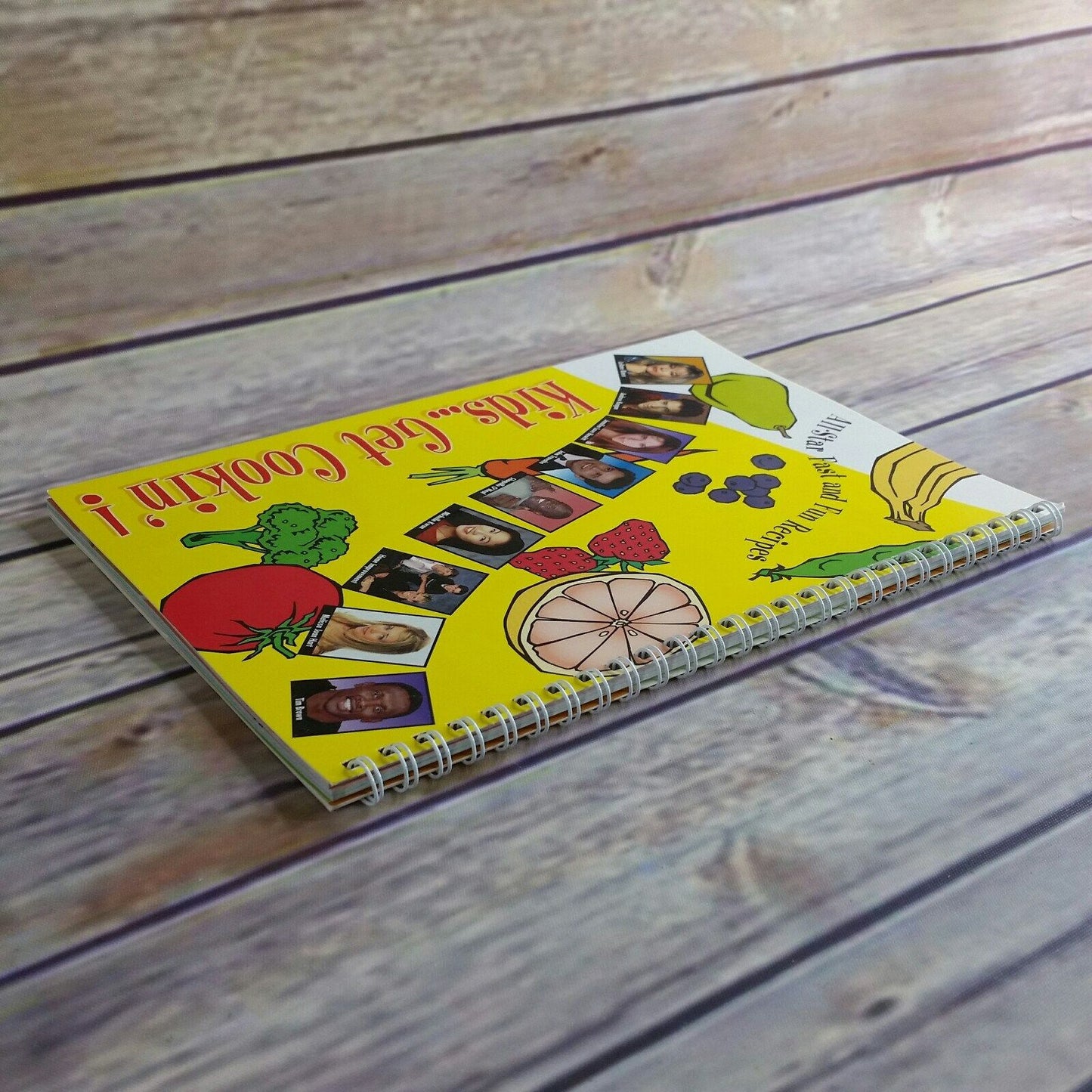 Vintage Kids Cookbook Kids Get Cookin! Public Health Institute Childrens Recipes Spiral Bound 1998 Spanish English Bilingual