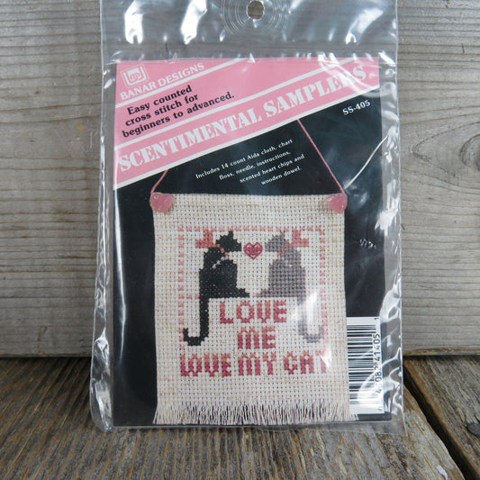 Counted Cross Stitch Cat Lover Sampler Ornament Banar Designs SS-405 Tiny Sign