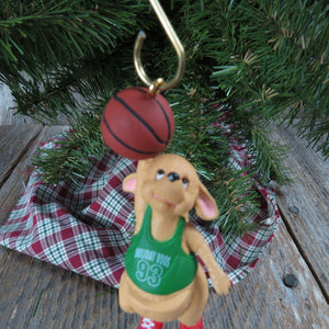 Vintage Basketball Kangaroo Ornament Dunkin Roo Hallmark Christmas 1993