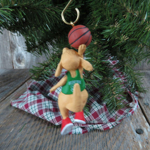 Vintage Basketball Kangaroo Ornament Dunkin Roo Hallmark Christmas 1993