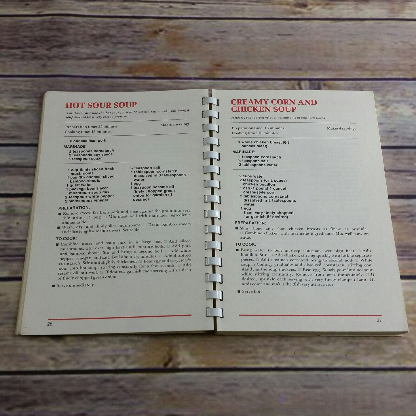 Vintage Cookbook The All American Chinese Recipes 1980 Spiral Bound Paperback Fine Chinese Cooking with Common American Ingredients Mchale