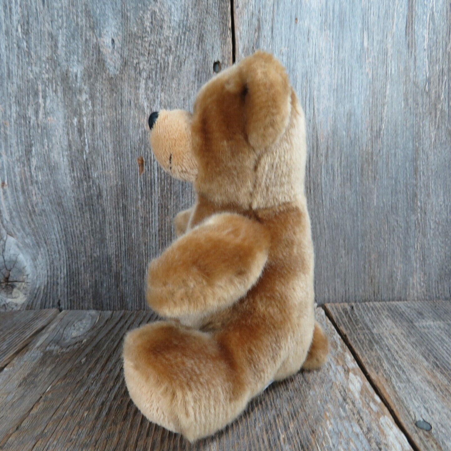 Teddy Bear Plush Brown My Town Kids Hard Flocked Nose Sitting Stuffed Animal Toy