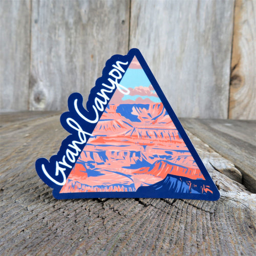 Arizona Grand Canyon National Park Sticker Triangle Full Color Waterproof Travel Souvenir Water Bottle Laptop