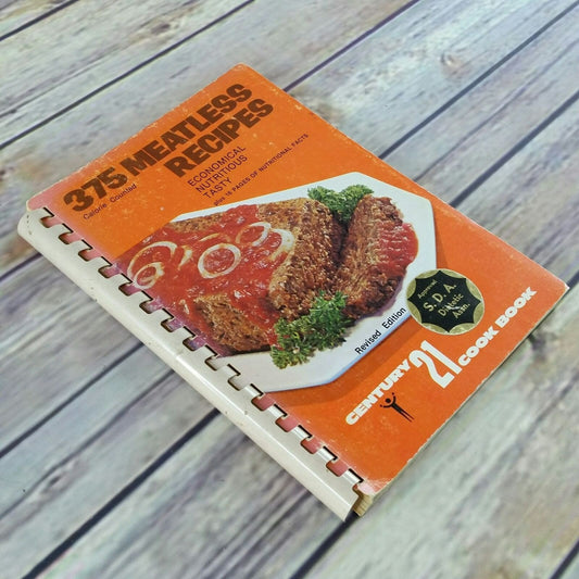 Vintage Cookbook 375 Meatless Recipes Century 21 Cook Book 1974 Vegetarian Vita Burger Advertising