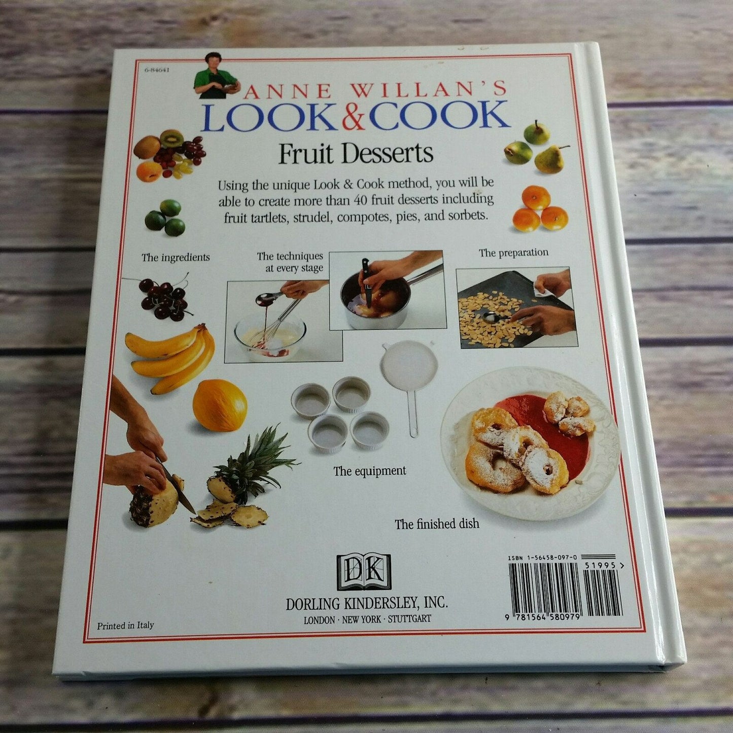 Vintage Cookbook Fruit Dessert Recipes Look and Cook Fruit Desserts Anne Willan 1992 Hardcover with Dust Jacket