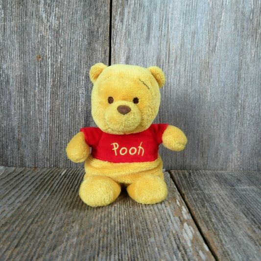 Winnie the Pooh Beanie Baby Plush Ty 2013 Disney Stuffed Animal Flocked Nose - At Grandma's Table