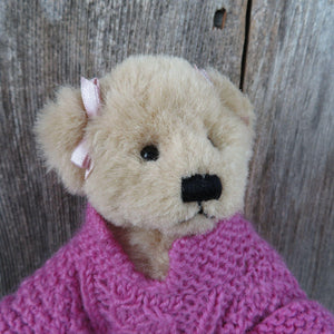 Vintage Teddy Bear Plush Jointed Sweater Bows Ganz Cottage Collection Daphne 1997 Stuffed Animal