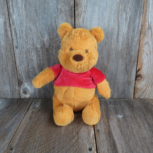 Winnie the Pooh Bear Plush Gund Stuffed Animal Disney Sewn Eyes Orange Red Shirt