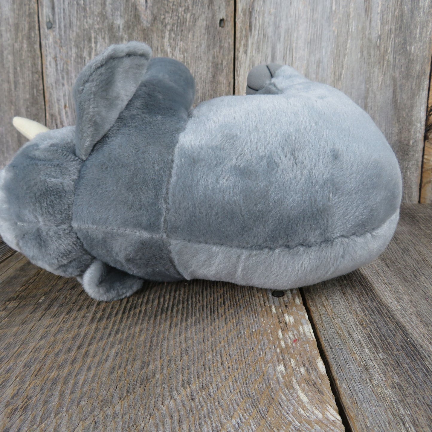 Vintage Elephant with Baby Plush Fiesta Stuffed Animal Mom and Baby Gray Standing All Fours