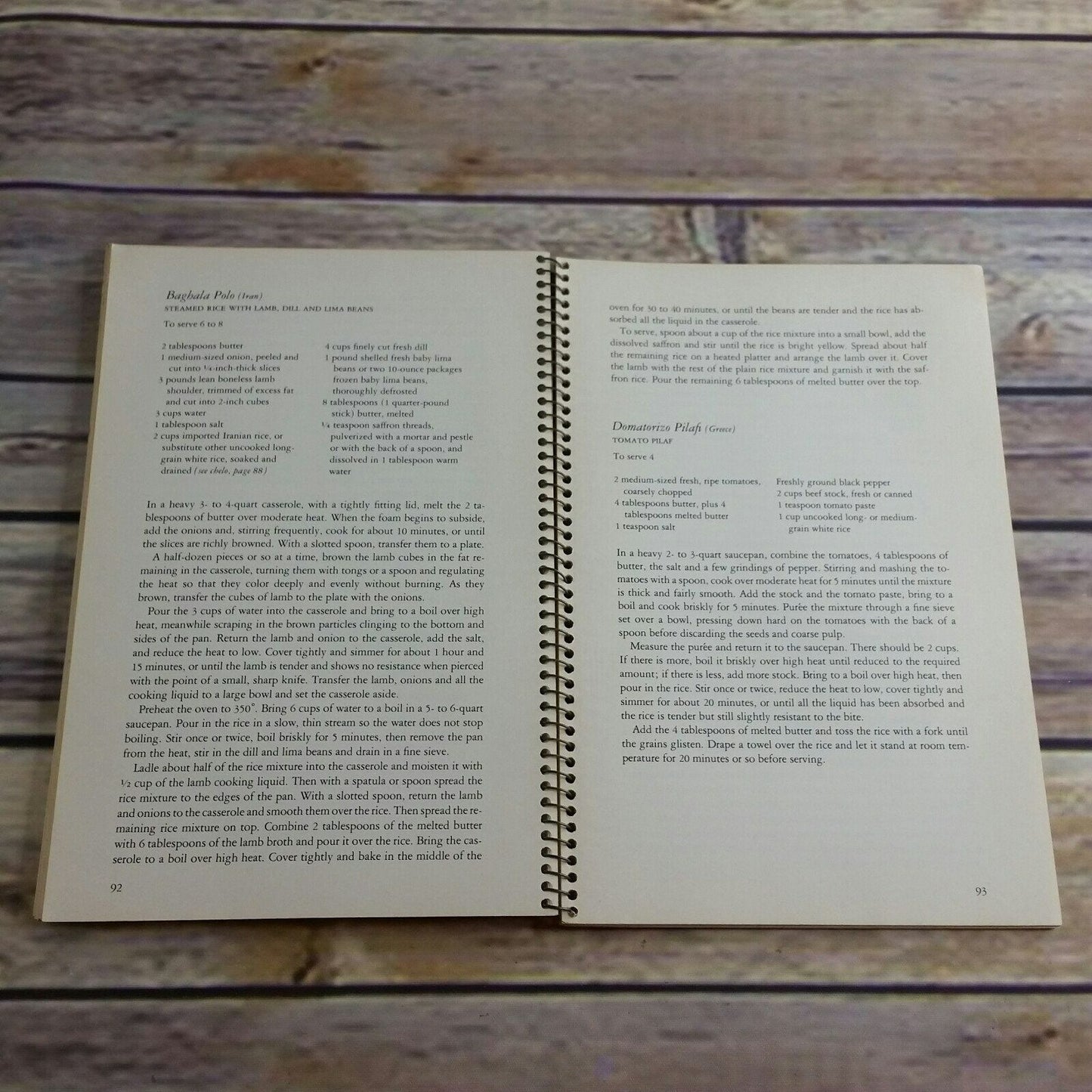 Vtg Middle Eastern Cookbook Middle Eastern Recipes Time Life Books Foods of the World 1969 Spiral Bound