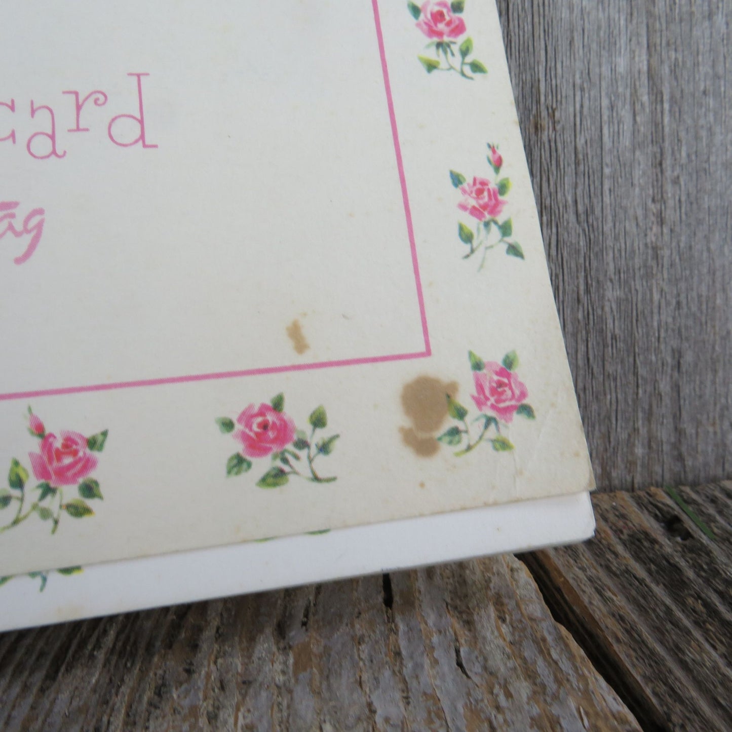 Vintage Blank Note Cards Post A Card Book Montag Thank You Flowers Floral Postcard