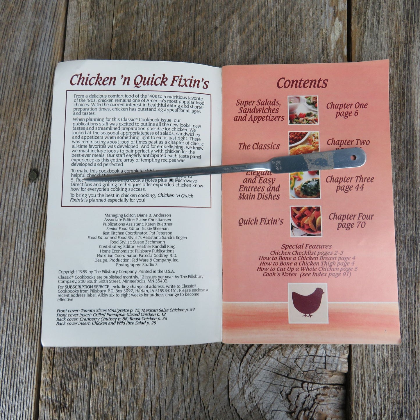 Chicken N Quick Fixin's Pillsbury Classic Cookbook Pamphlet Grocery Store Booklet August 1989