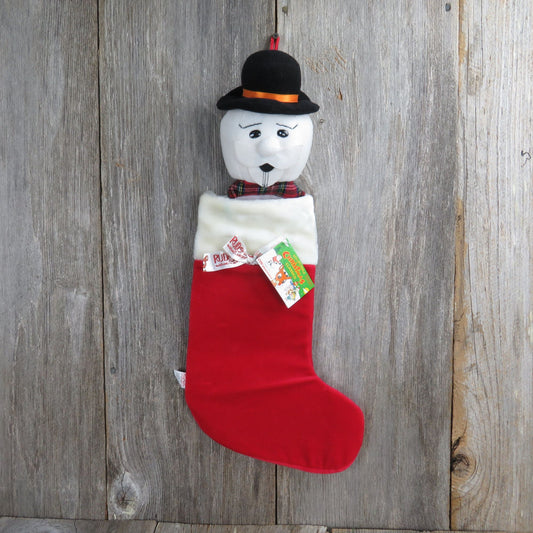 Vintage Sam the Snowman Stocking Rudolph the Red Nosed Reindeer Prestige Christmas 1999 Plush Stuffed Red Holiday