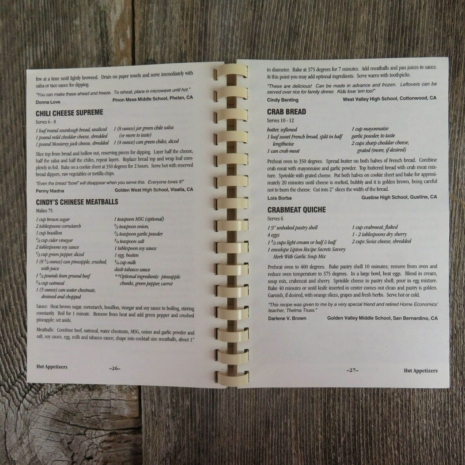 Vintage Party Foods Cookbook Home Economics Teachers Recipes - At Grandma's Table