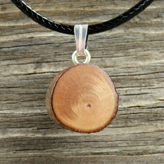 Wood Limb Necklace Pendant Natural Tree Jewelry Handmade California Redwood - At Grandma's Table