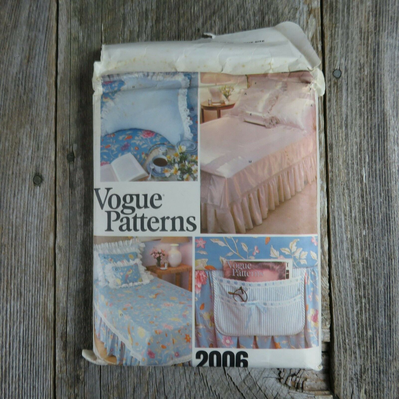 Vintage Vogue Bedspread Linen Sewing Pattern Bedroom Sham Pillow Bed Covers - At Grandma's Table