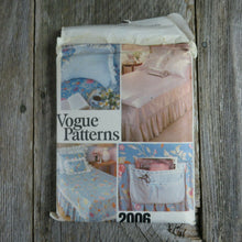 Load image into Gallery viewer, Vintage Vogue Bedspread Linen Sewing Pattern Bedroom Sham Pillow Bed Covers - At Grandma&#39;s Table