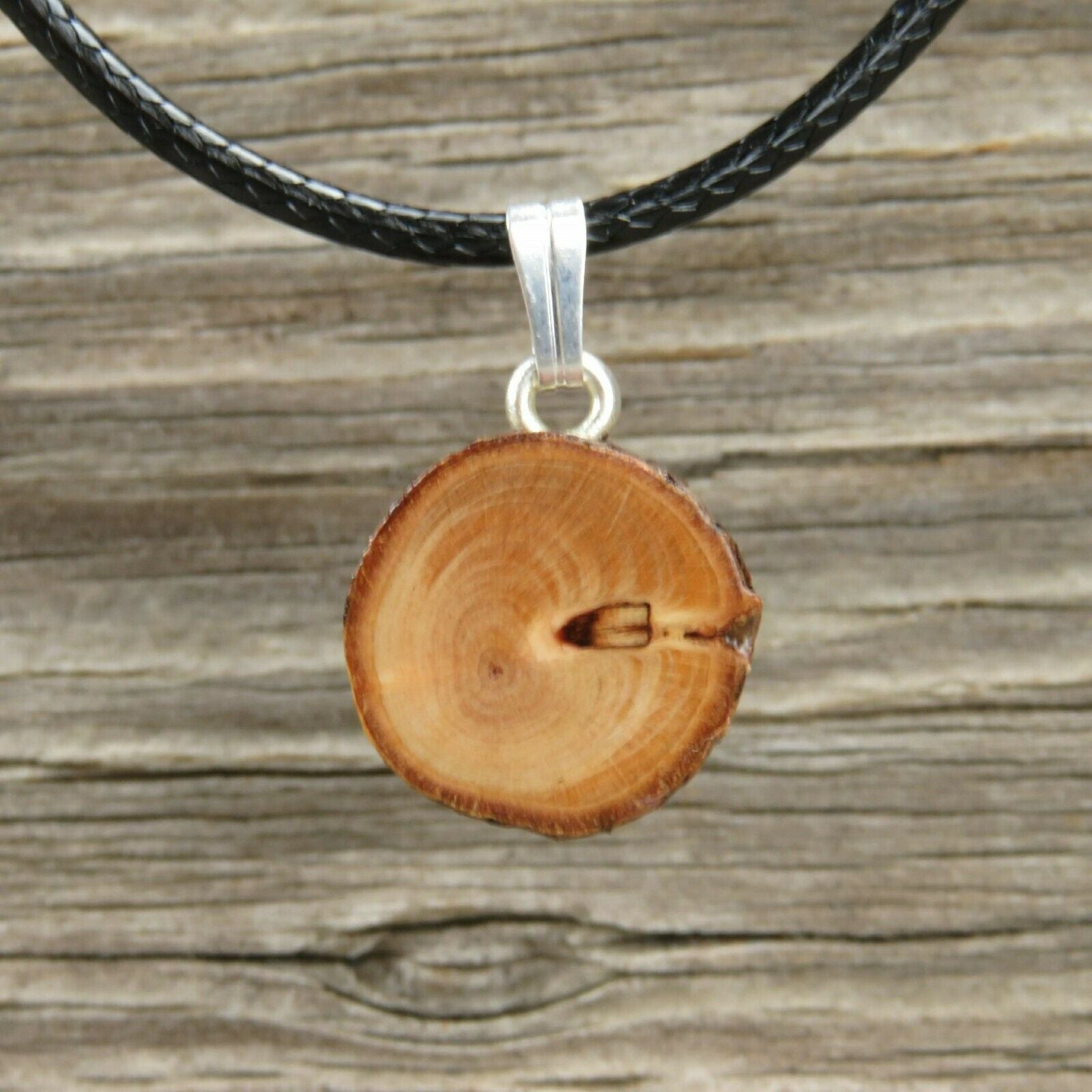 Wood Limb Necklace Pendant Natural Tree Jewelry Handmade California Redwood - At Grandma's Table
