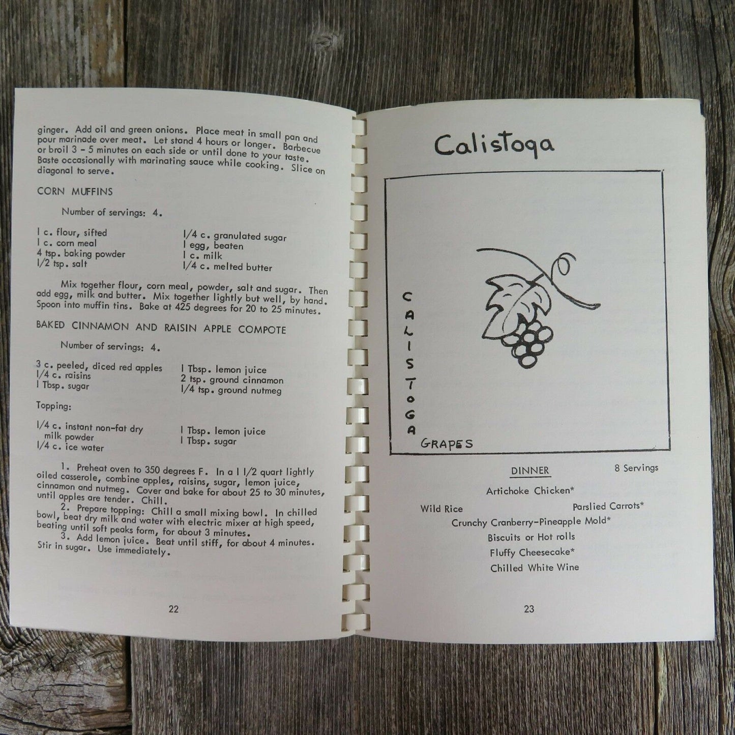 Vintage California Rotary Cookbook International District 513 Recipes 1977 - At Grandma's Table