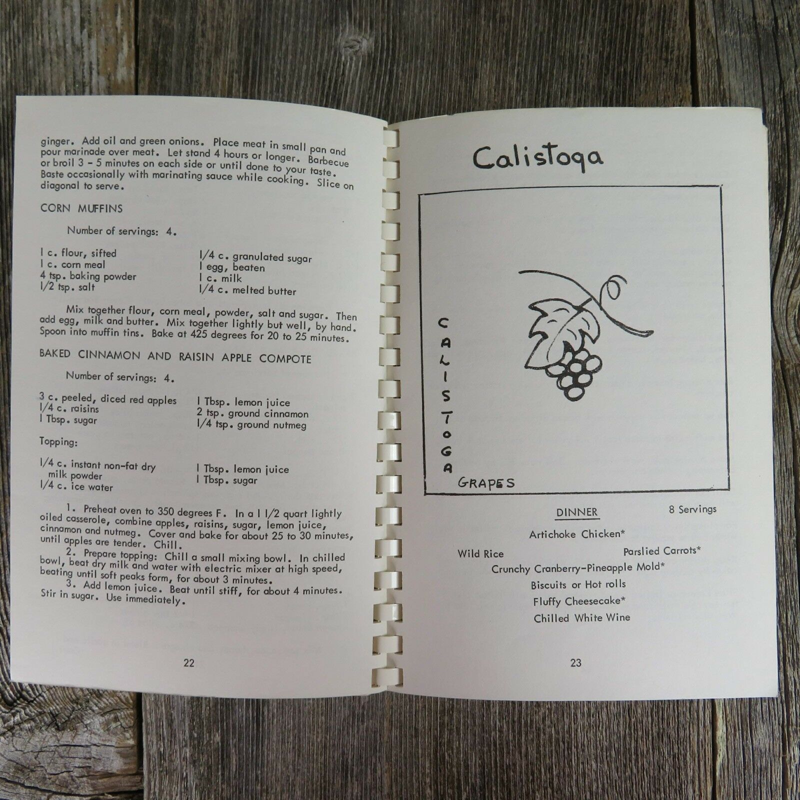 Vintage California Rotary Cookbook International District 513 Recipes 1977 - At Grandma's Table