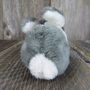 Vintage Bunny Rabbit Plush Stuffed Animal Hare Dakin Easter Gray White Korea - At Grandma's Table