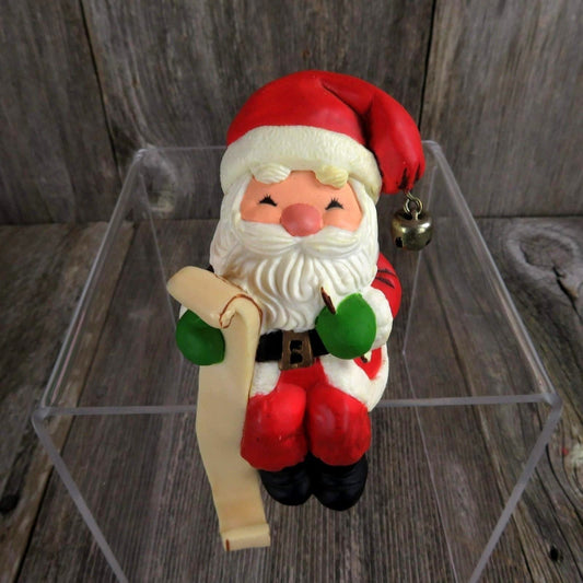 Santa Claus Stocking Holder Vintage Christmas Hallmark Hanger Hook - At Grandma's Table