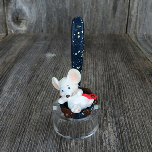 Vintage Mice In Spoon Ornament Hallmark Chocolate Sauce Fudge Forever Ladle - At Grandma's Table