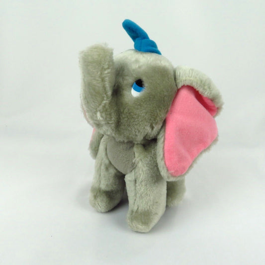 Dumbo Elephant Plush Vintage Walt Disney Blue Hat 7" Stuffed Animal Toy - At Grandma's Table