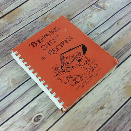 Vintage Washington Cookbook Treasure Chest Recipes Oak Harbor Nav Air 1982 - At Grandma's Table