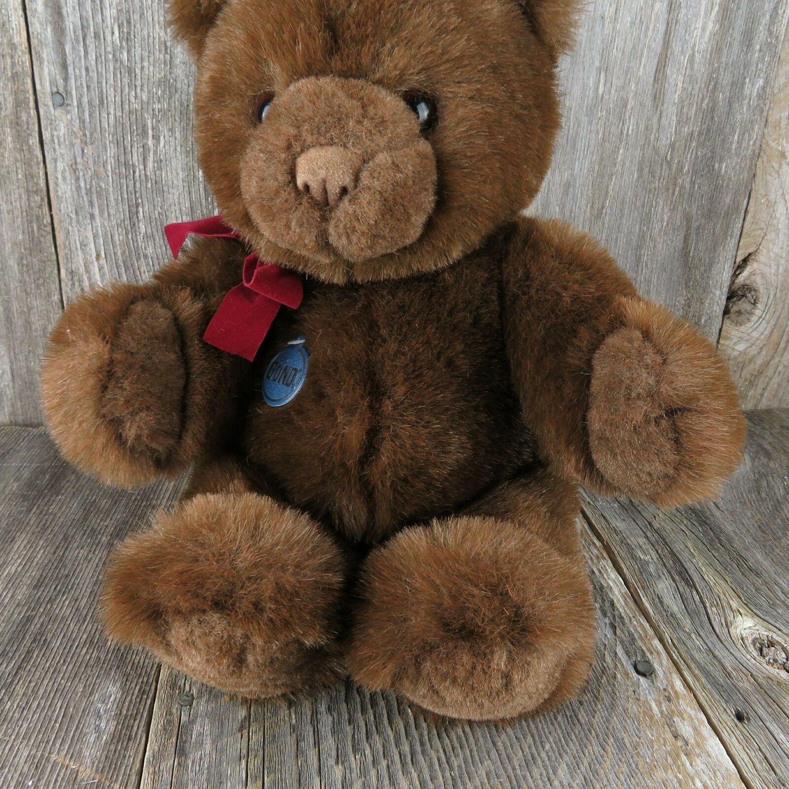 Vintage Teddy Bear Plush Gund Stuffed Animal Collector Classic 1983 Toy Doll - At Grandma's Table