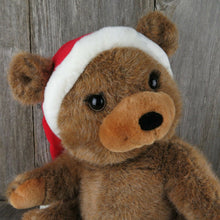 Load image into Gallery viewer, Vintage Teddy Bear Plush Christmas Icicles Russ Stuffed Animal Eyelashes Santa - At Grandma&#39;s Table