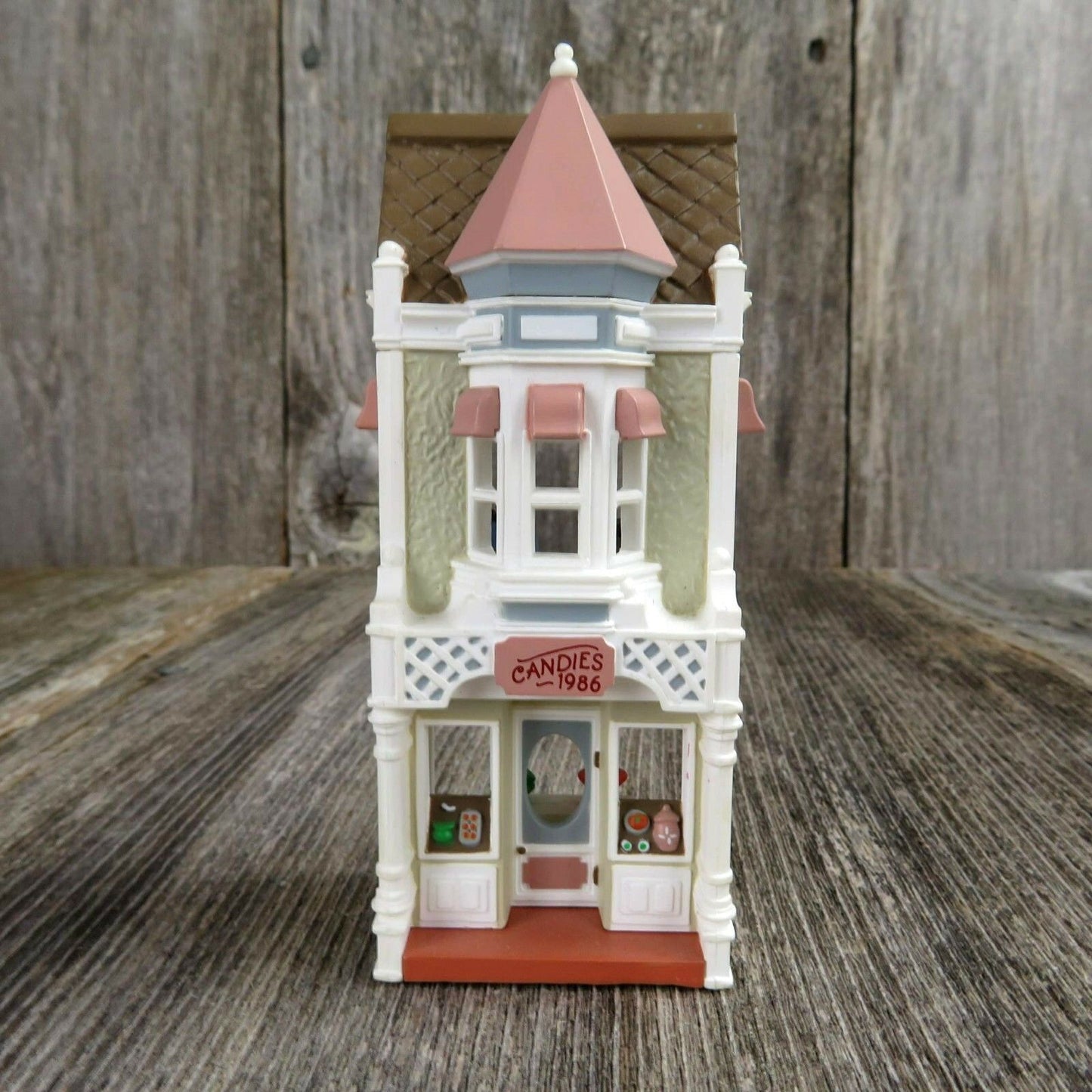 Vintage Christmas Candy Shoppe Ornament Hallmark Nostalgic Houses Shops Village - At Grandma's Table