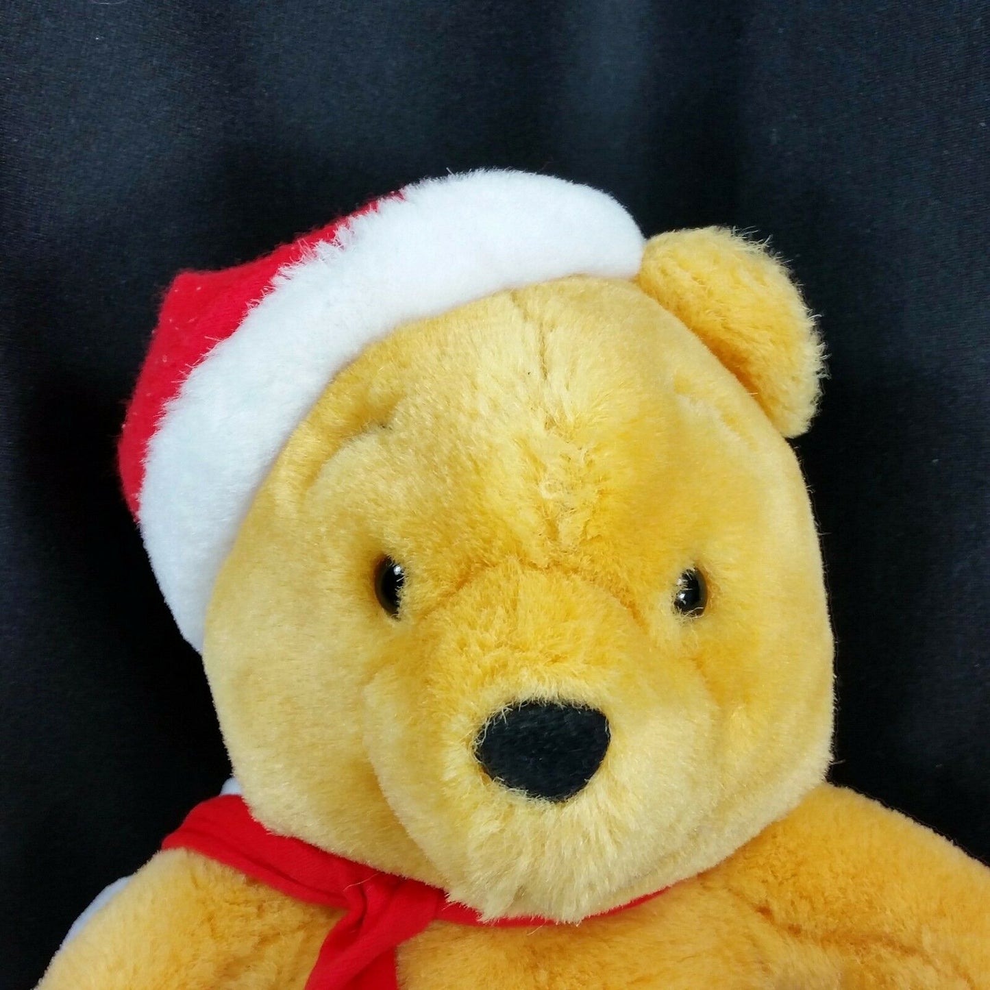 Winnie the Pooh Santa Claus Christmas Plush Stuffed Walt Disney World Disneyland - At Grandma's Table