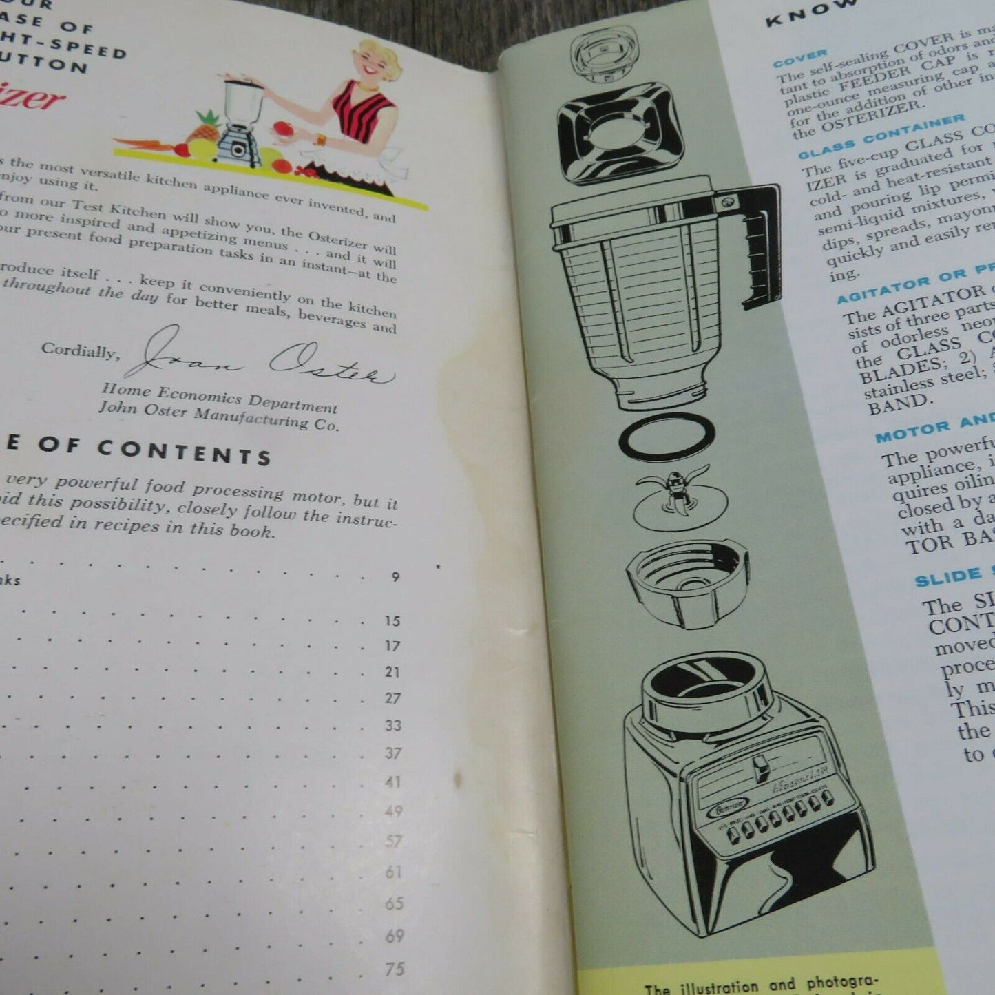 Spin Cookery Blender Cook Book 8 speed Push Button Pulse Matic Osterizer 1965 - At Grandma's Table