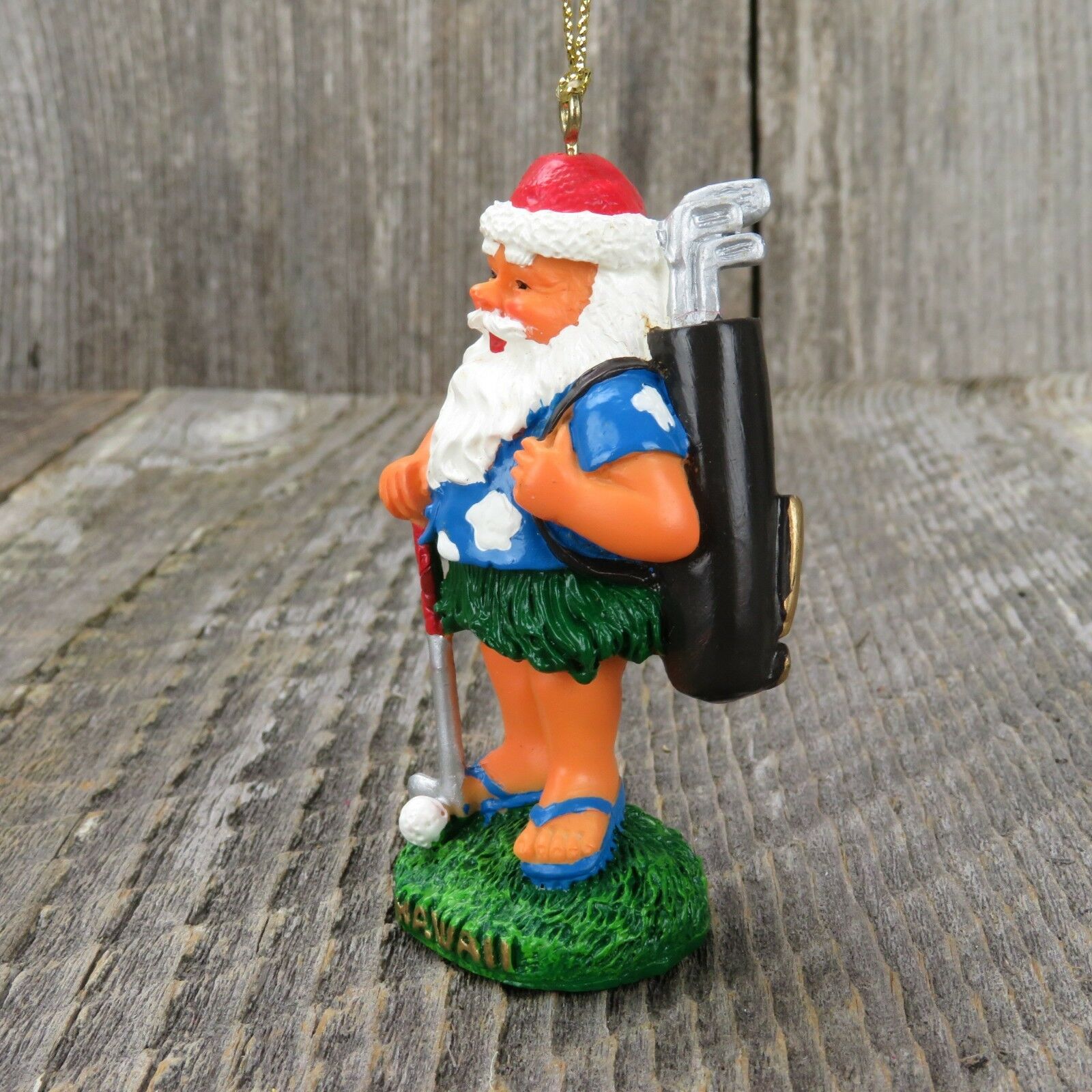 Santa Claus Hawaii Golf Ornament Christmas Tree Holiday - At Grandma's Table